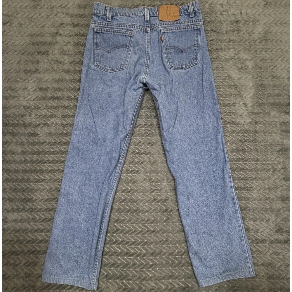 Vtg 90s Levis 505 Jeans Mens Size 32x28 Straight Leg Denim Orange Tab USA Made